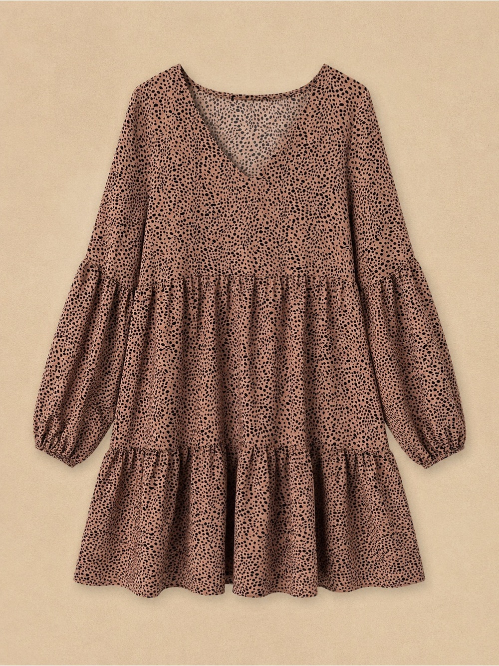 Speckled Animal Print Babydoll Dress | Women's Small